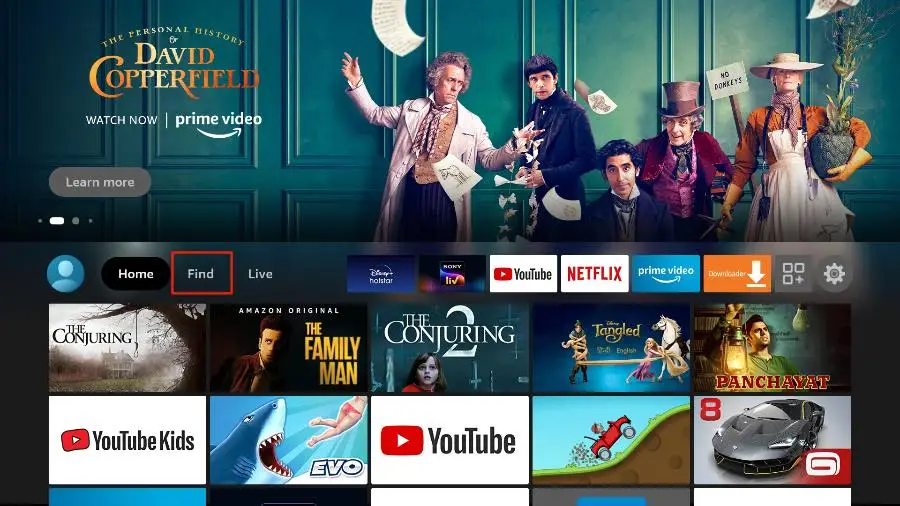 Interface utilisateur de TiviMate montrant les options de recherche, de chaînes et de services comme Netflix, Prime Video, compatible avec IPTV Quebec.