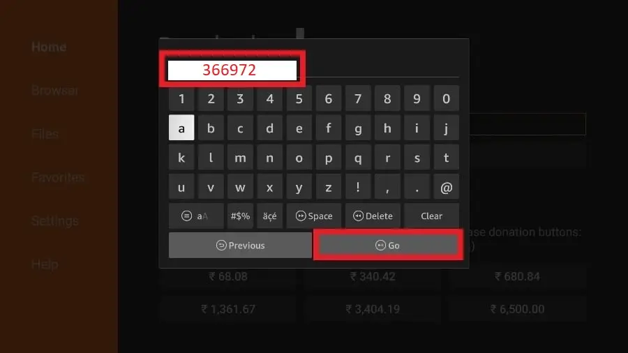 Clavier virtuel utilisé pour entrer un code sur tivimate compatible avec IPTV Quebec.